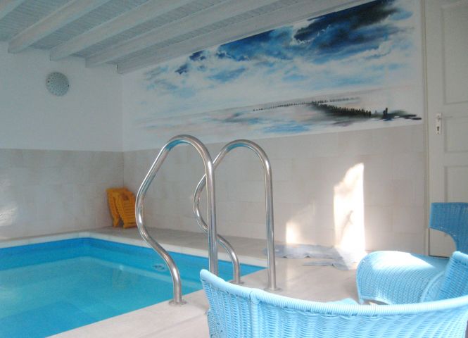 Luxusferienhaus landhaus carpe diem mit pool, sauna & zaun