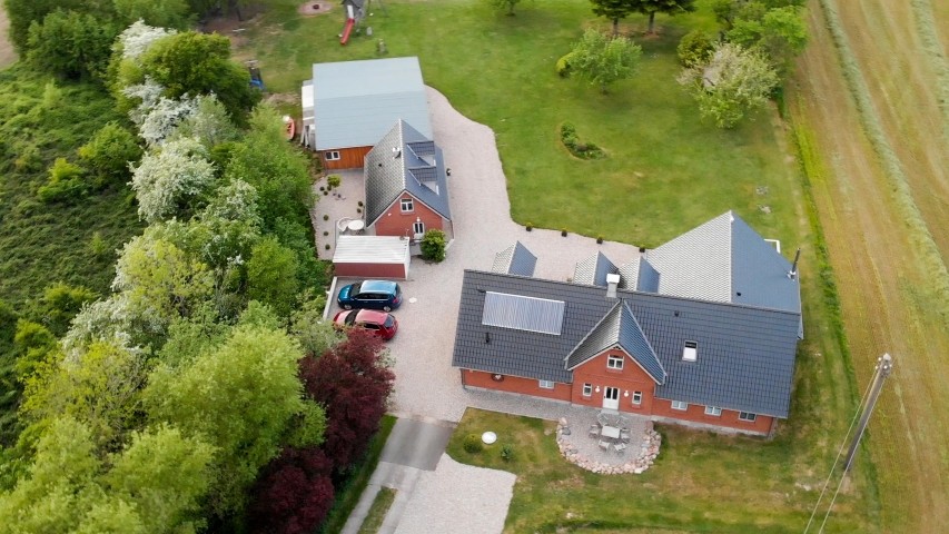 das Landhaus von oben
