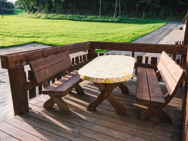 Terrasse Fewo. Waldblick