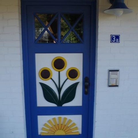 Haustür Sonnenblume