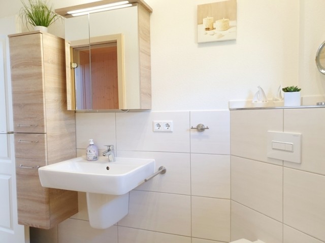 das große Duschbad mit Sauna
