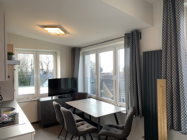 Blick in das moderne Wohnzimmer