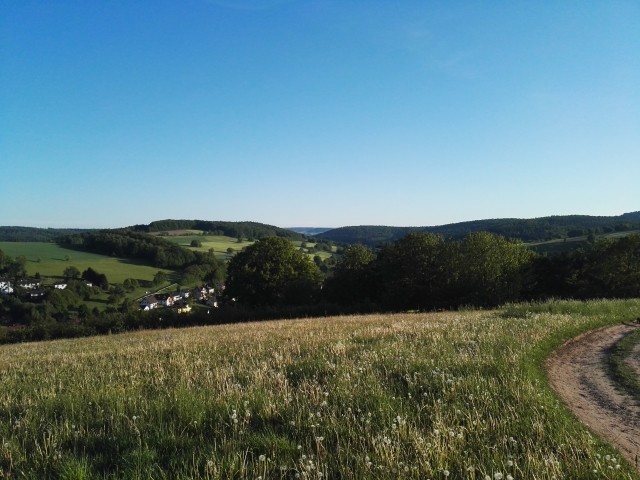 Blick auf die Ausläufer von Rhön und Spessart