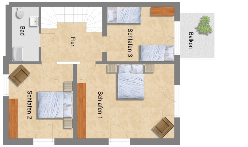 Grundriss Obergeschoss