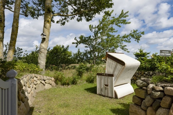 Eigener Strandkorb mit kleinem Garten