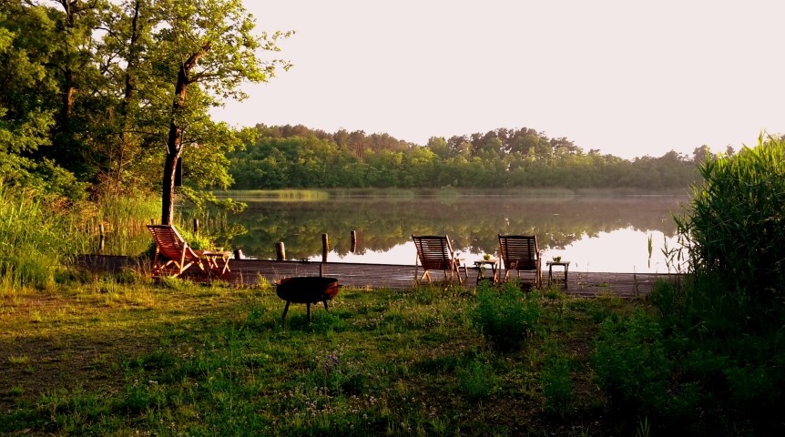 Besser geht´s nicht! Tante Polly Ferienhof direkt am See - romantischer Ausblick über den See