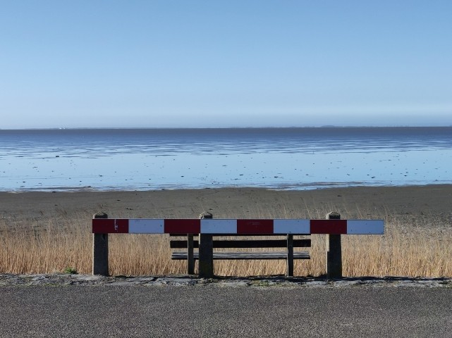 "Wattenmeer mit Blick auf Insel Texel"