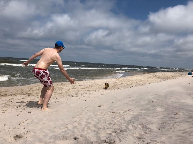 Aber am liebsten spiele ich auf dem Strand