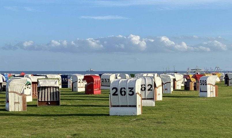 bunte Strandkörbe