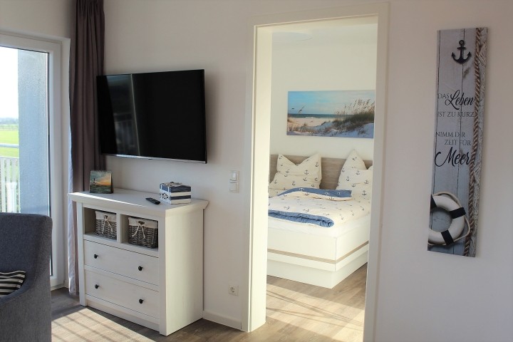 Blick ins Schlafzimmer