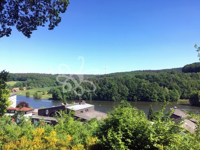 Blick vom Balkon auf den See