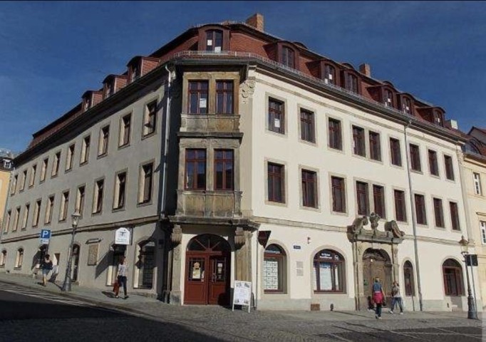 Blick zum Haus mit der Fewo "Anno 1529 - Malzmönch Laurentius"