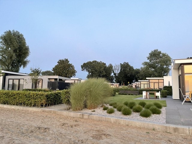 Blick vom Strand auf unser Ferienhaus