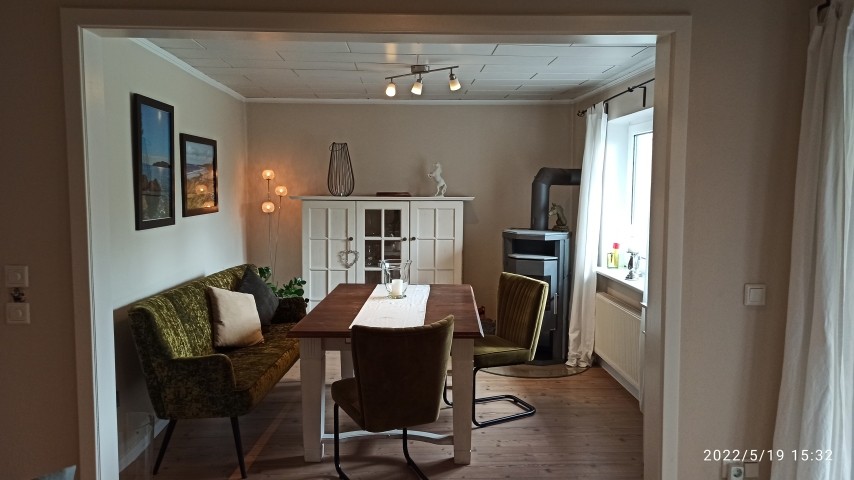 Essbereich im Wohnzimmer