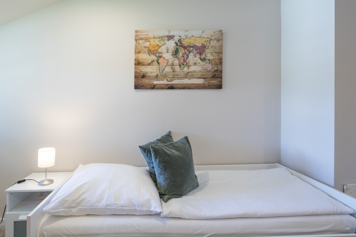 Dörpshus - Zweites Schlafzimmer mit ausziehbarem Kojenbett im OG