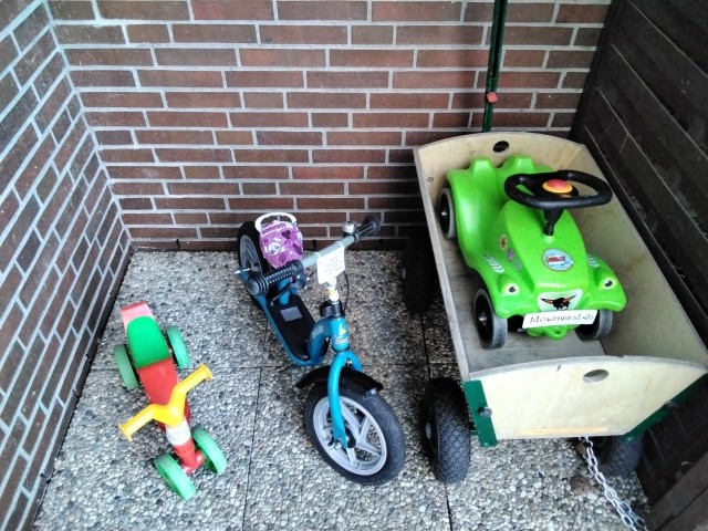 Ein Teil der Kinderfahrzeuge