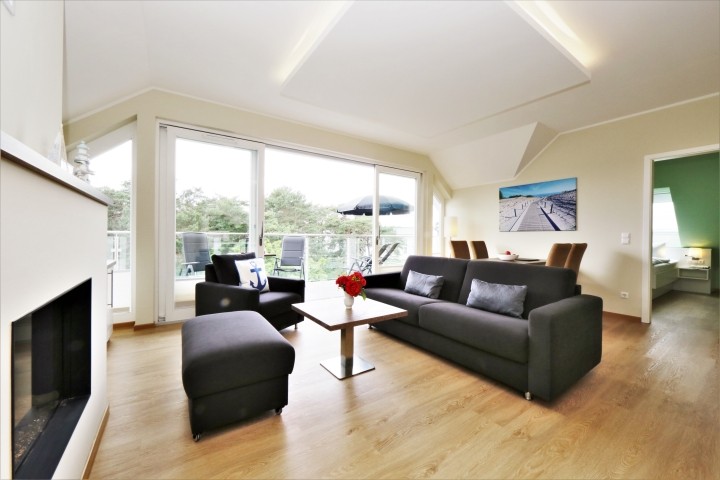 Wohnzimmer Sitzgruppe mit Kamin