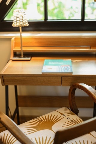 Schreibtisch blaues Zimmer