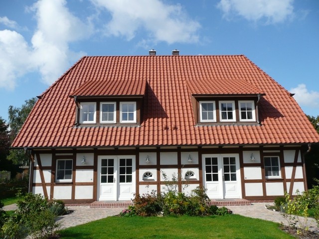 Frontansicht Doppelhaus