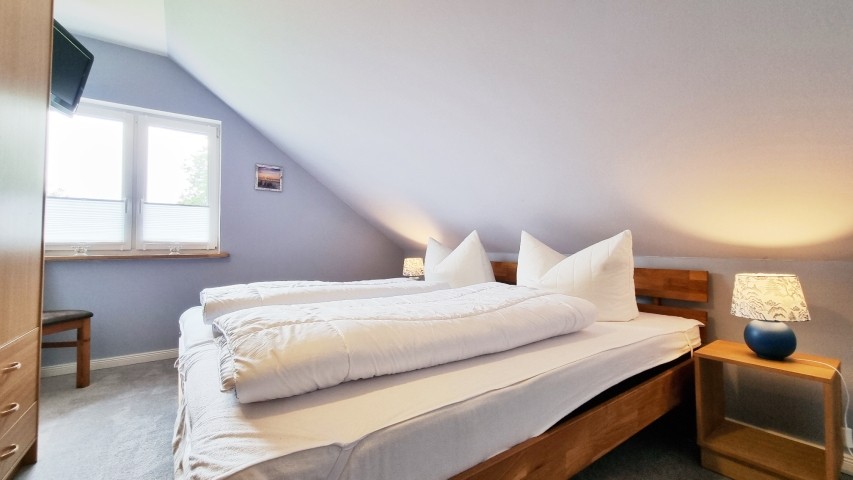 Das Doppelbettzimmer im  Obergeschoss
