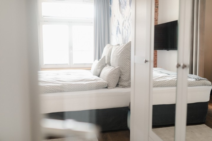 Blick ins Schlafzimmer