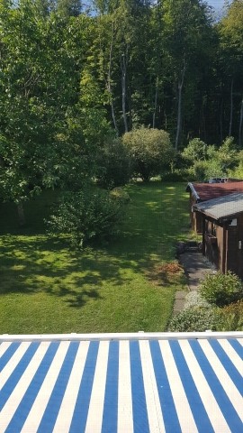 Blick aus dem 2ten Schlafzimmer in unseren Garten
