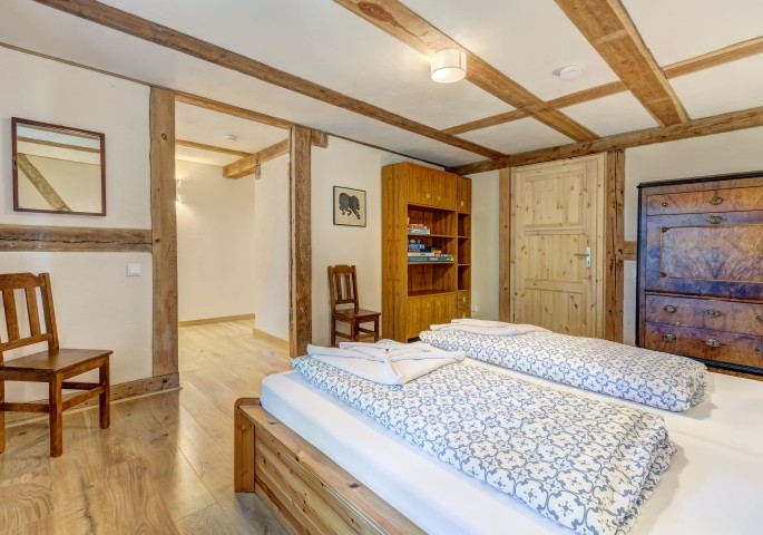 Das Schlafzimmer im Erdgeschoss