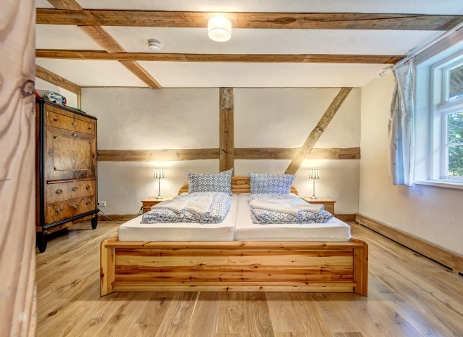 Das Schlafzimmer im Erdgeschoss