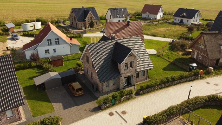 Ferienhaus von oben