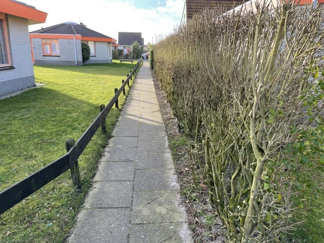 Der Weg zum Parkplatz 50 m