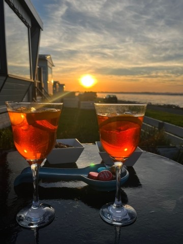 zu jeder Jahreszeit den Sonnenuntergang vom Chalet aus genießen! 
