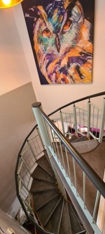 Treppe zu den Schlafzimmern