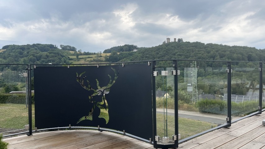 Dachterasse mit Blick auf die Kasselburg
