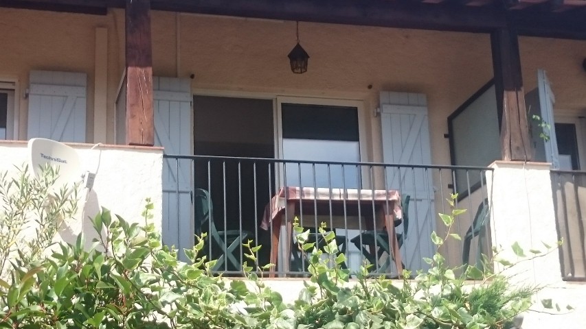 Blick zum Balkon