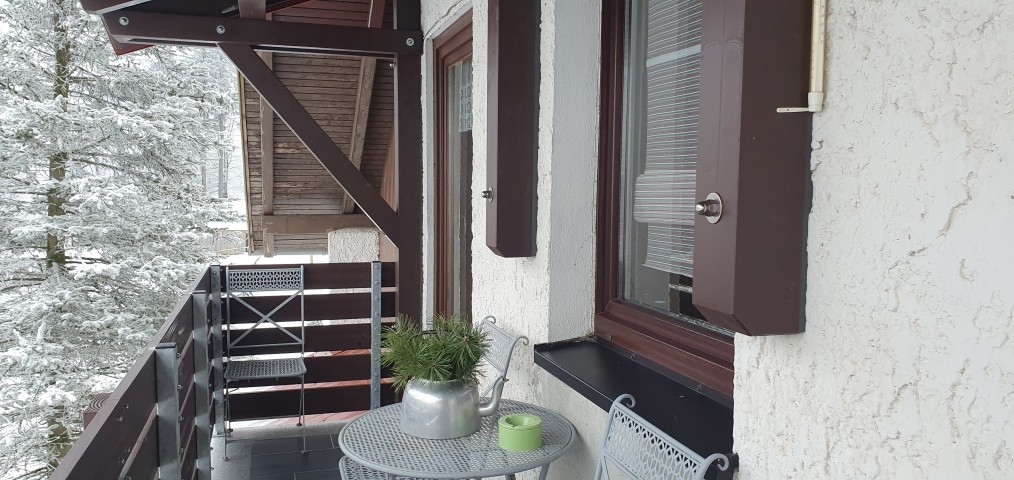 Balkon mit Überdachung
