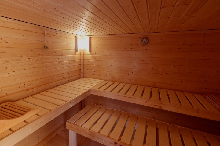 Sauna mit Bio-Dampfofen