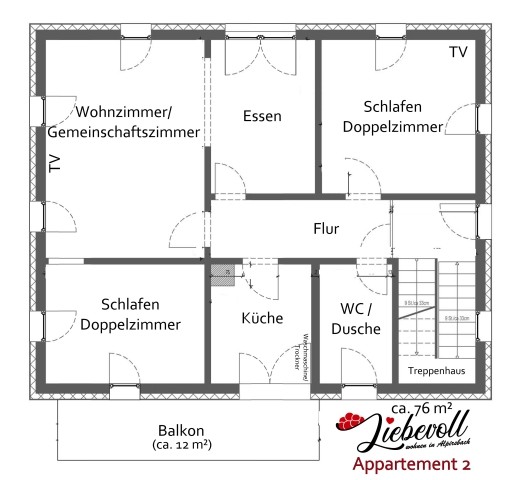 Apartment 2 / Aufteilung