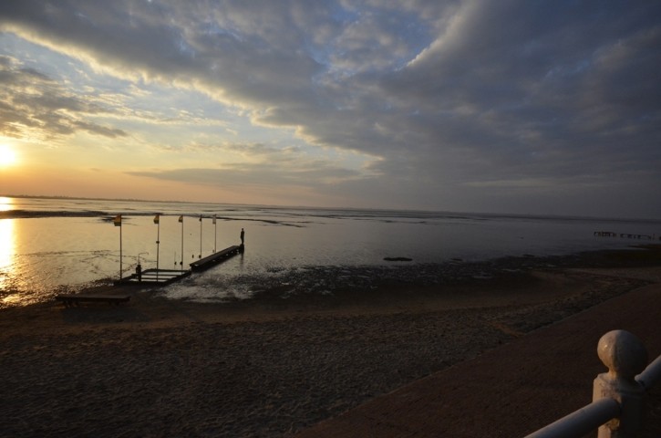Die "blaue Stunde" am Kurhausstrand beginnt