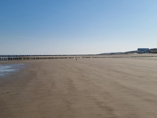 der kilometerlange Sandstrand