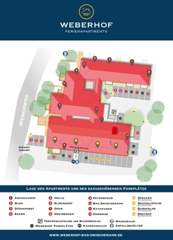 Lageplan der Apartments