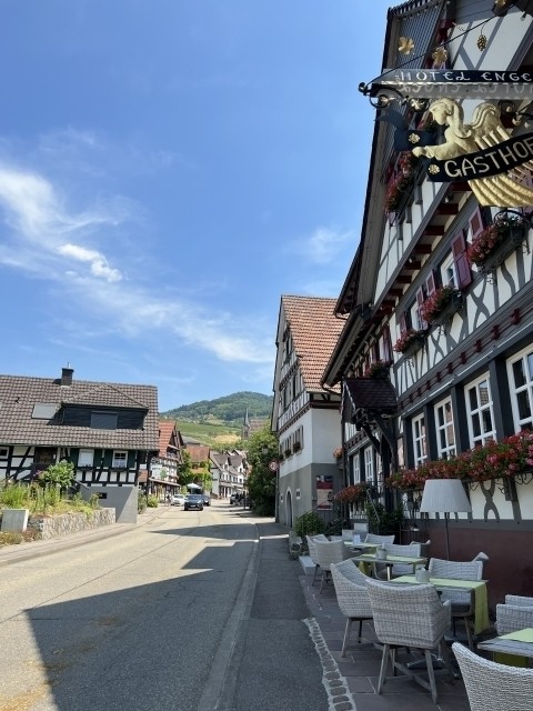 Sasbachwalden mit Restaurants, Bäckereien, einem kleinen Supermarkt sowie dem bekannten Erlebnisfreibad erreichen Sie nach ca. 8 Fahrminuten.