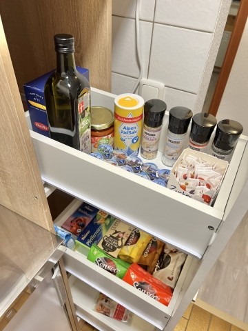 Gewürze, Öl, Kaffee und Tee sind inklusive.