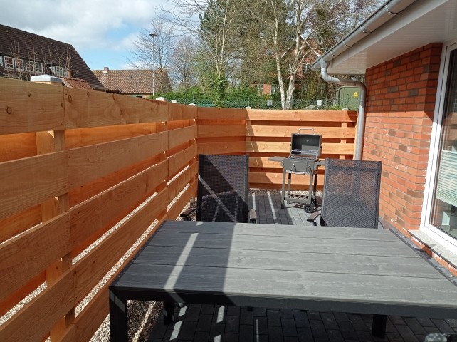 umzäunte Terrasse