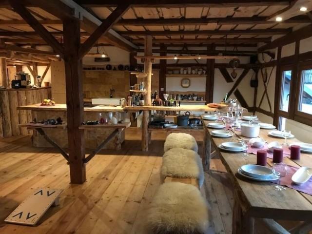 Das Herz des Chalet, der große Wohn-Essbereich