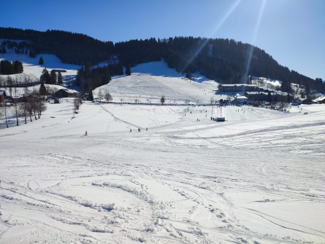 Skipiste direkt an der Wohnung