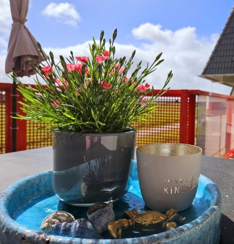 Auf dem Südbalkon genießen Sie die Sonne