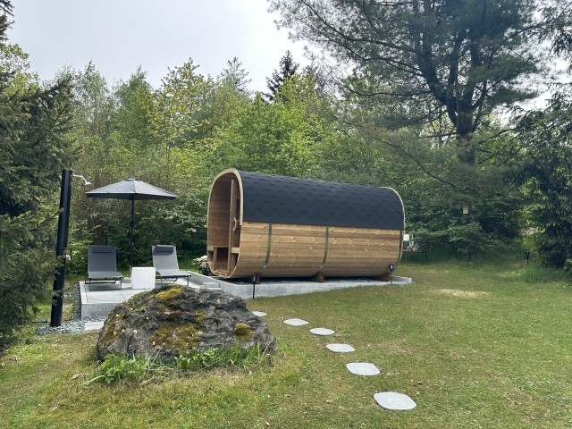 Panoramasauna im Gartenhaus 