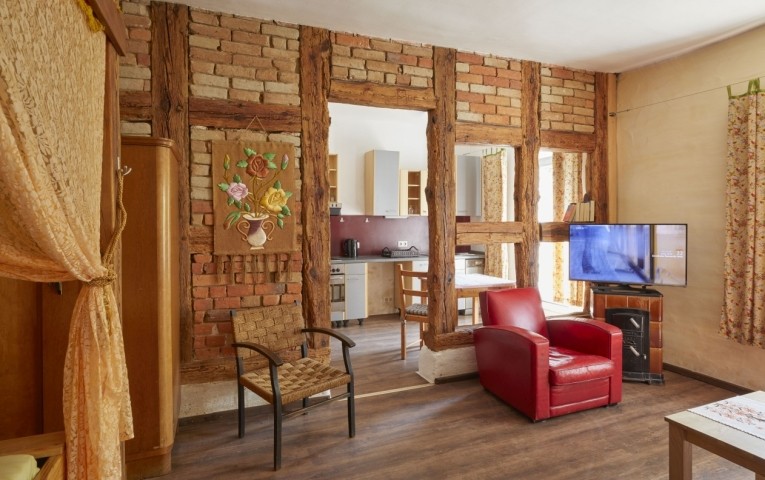 Schlaf und Wohnzimmer