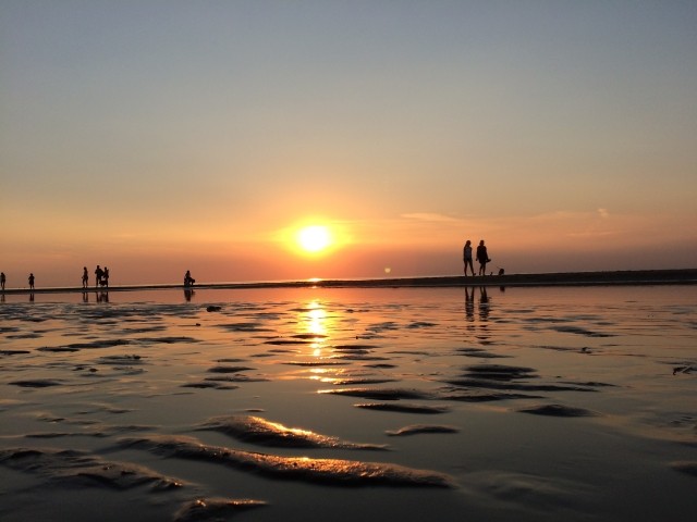 Sonnenuntergang am Strand Noordwijk
