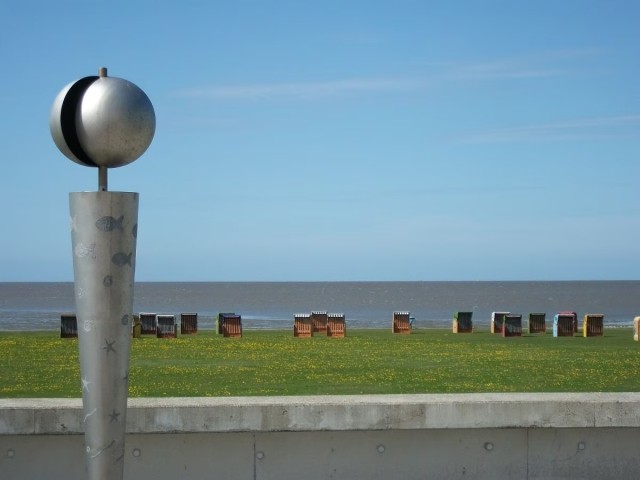 Blick auf Strand und Watt